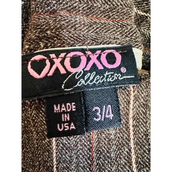 Y2K Low Rise Pinstriped Cropped Pants Brown SZ 6 Low Waist Size 30" Indie Vibes - Picture 4 of 11